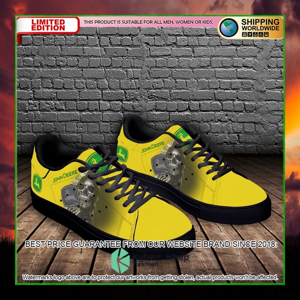 john deere skull yellow stan smith low top shoes limited edition lbfhz