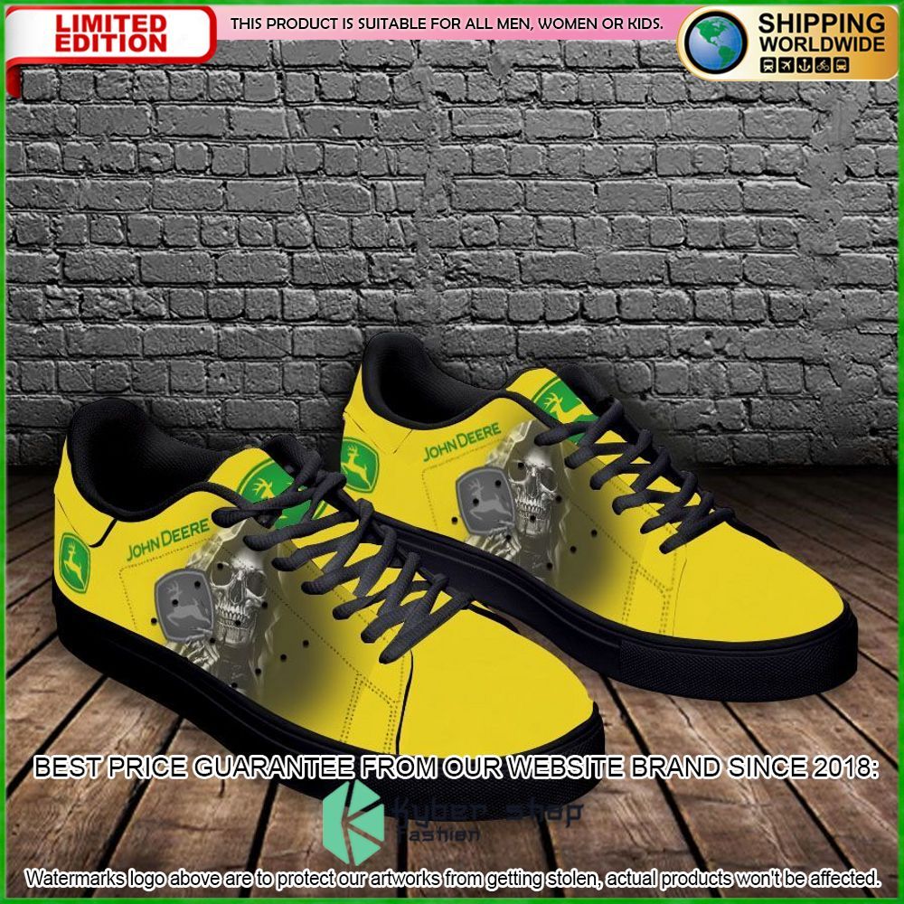 john deere skull yellow stan smith low top shoes limited edition nqyww