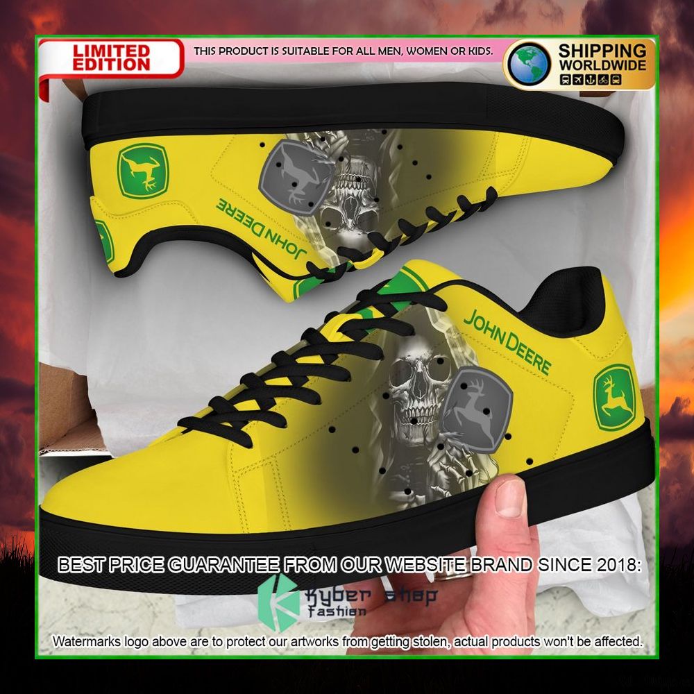 john deere skull yellow stan smith low top shoes limited edition unnre