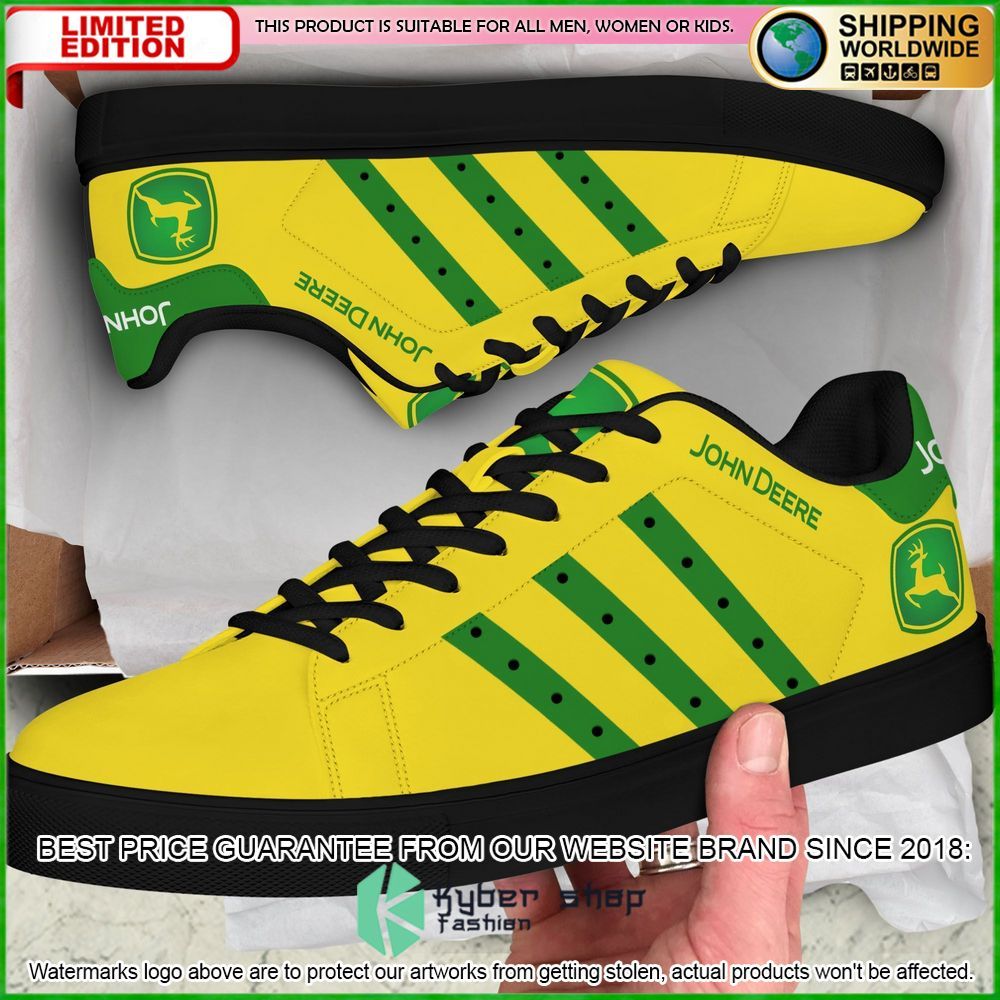 john deere yellow stan smith low top shoes limited edition cuhgk