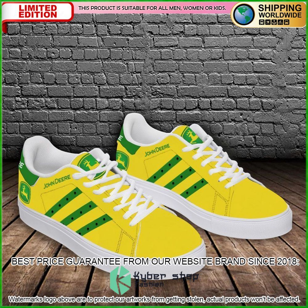 john deere yellow stan smith low top shoes limited edition