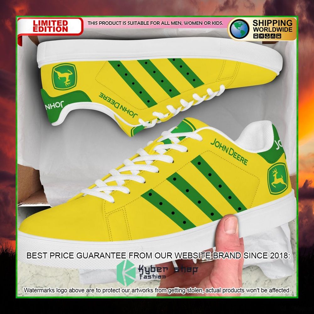 john deere yellow stan smith low top shoes limited edition lupqt