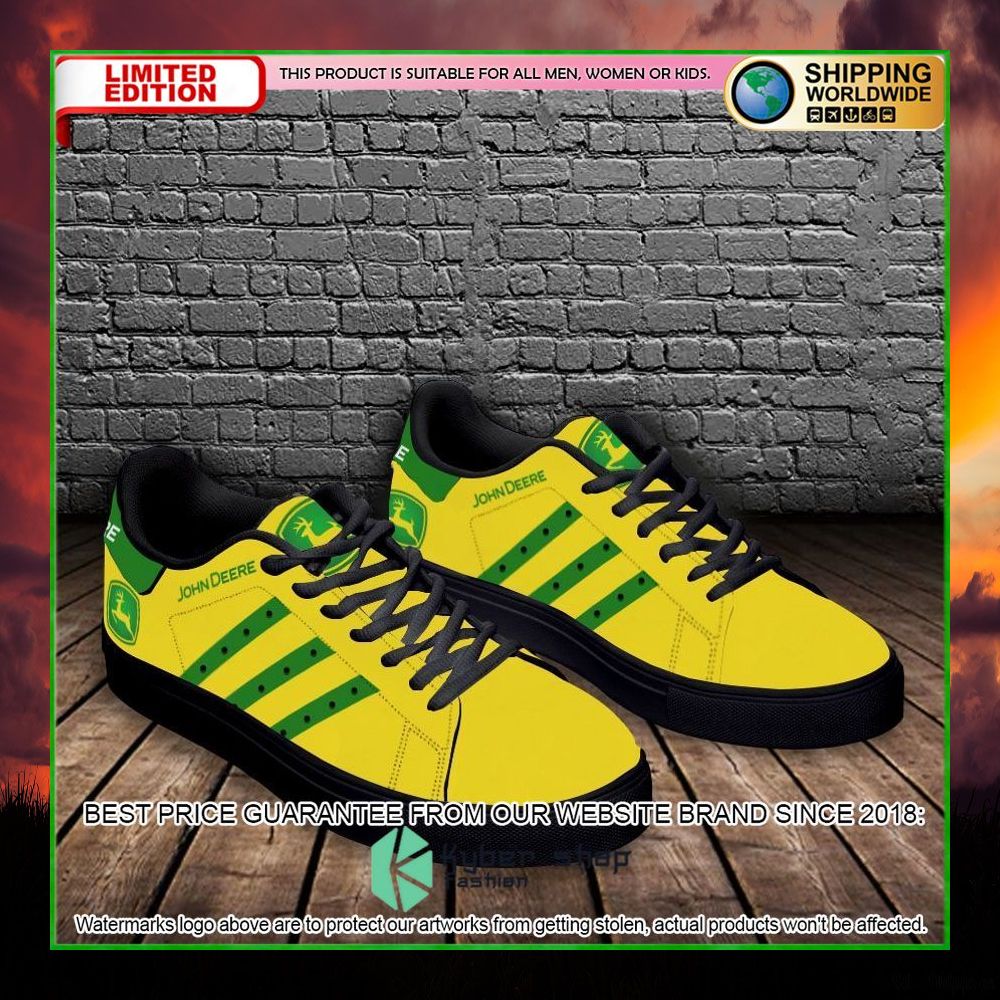 john deere yellow stan smith low top shoes limited edition zdc6y