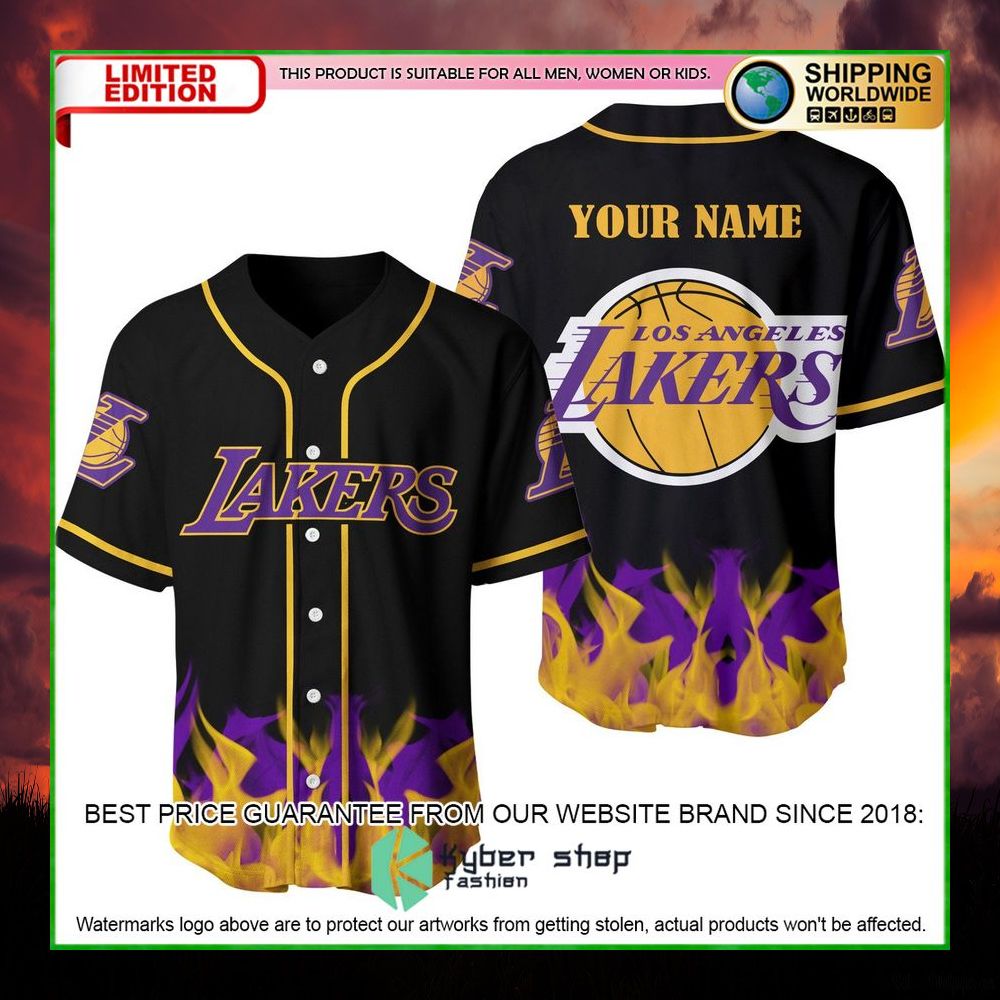 los angeles lakers custom name baseball jersey limited edition atlgq
