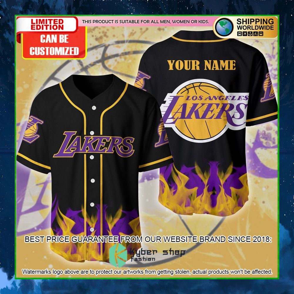 los angeles lakers custom name baseball jersey limited edition ia1v3