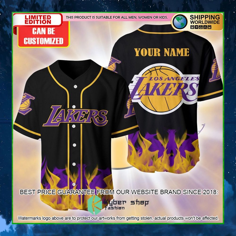 los angeles lakers custom name baseball jersey limited edition rbysl