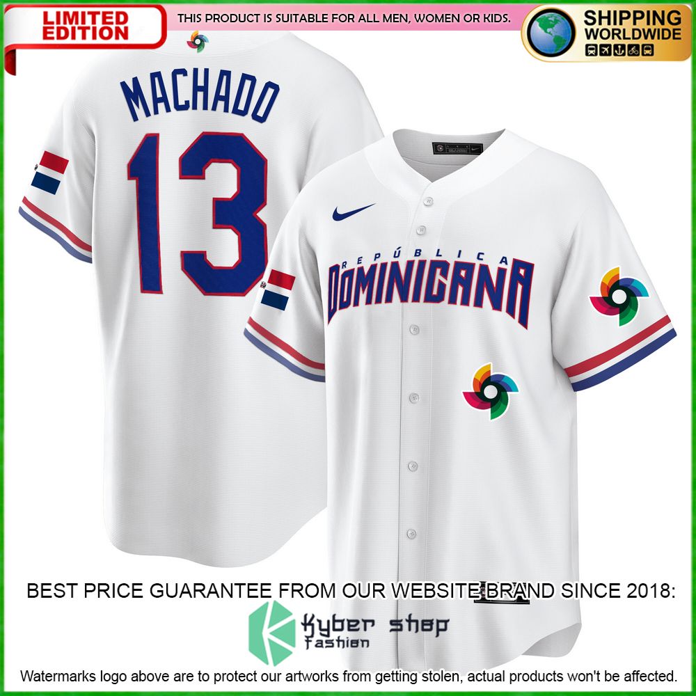 manny machado 13 dominicana baseball jersey limited edition aabpm