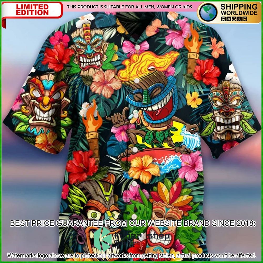 men tiki warrior hawaiian shirt limited edition typuk
