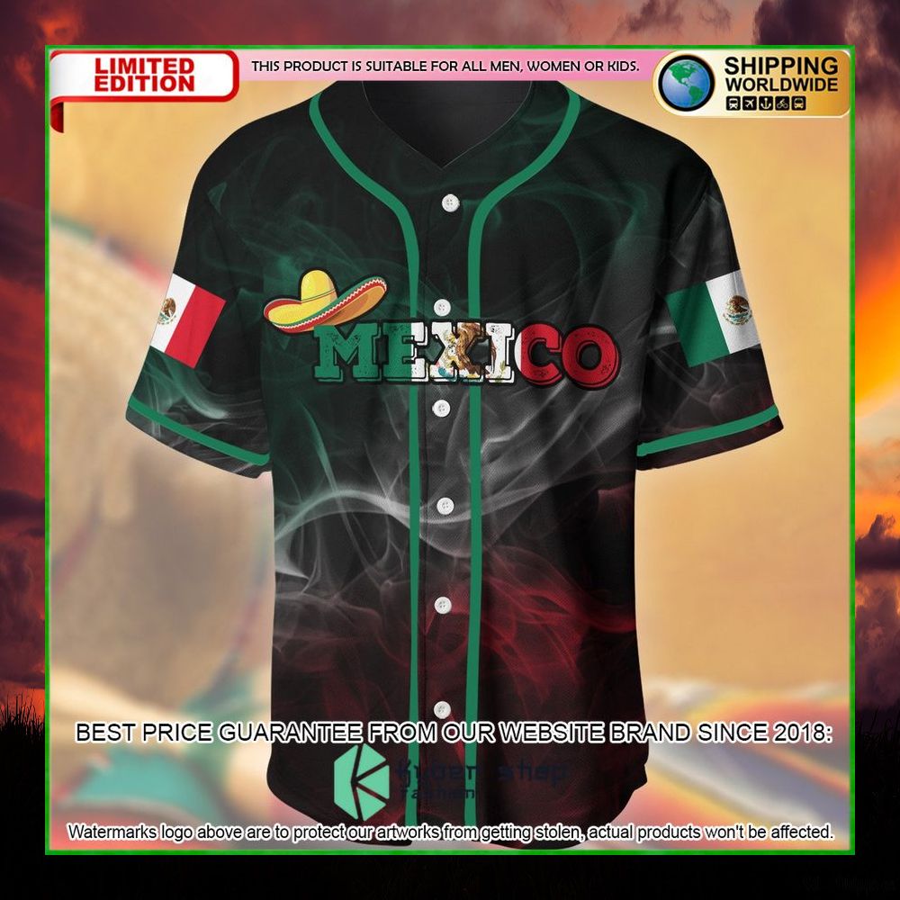 mexico flag custom name baseball jersey limited edition 7yfgv