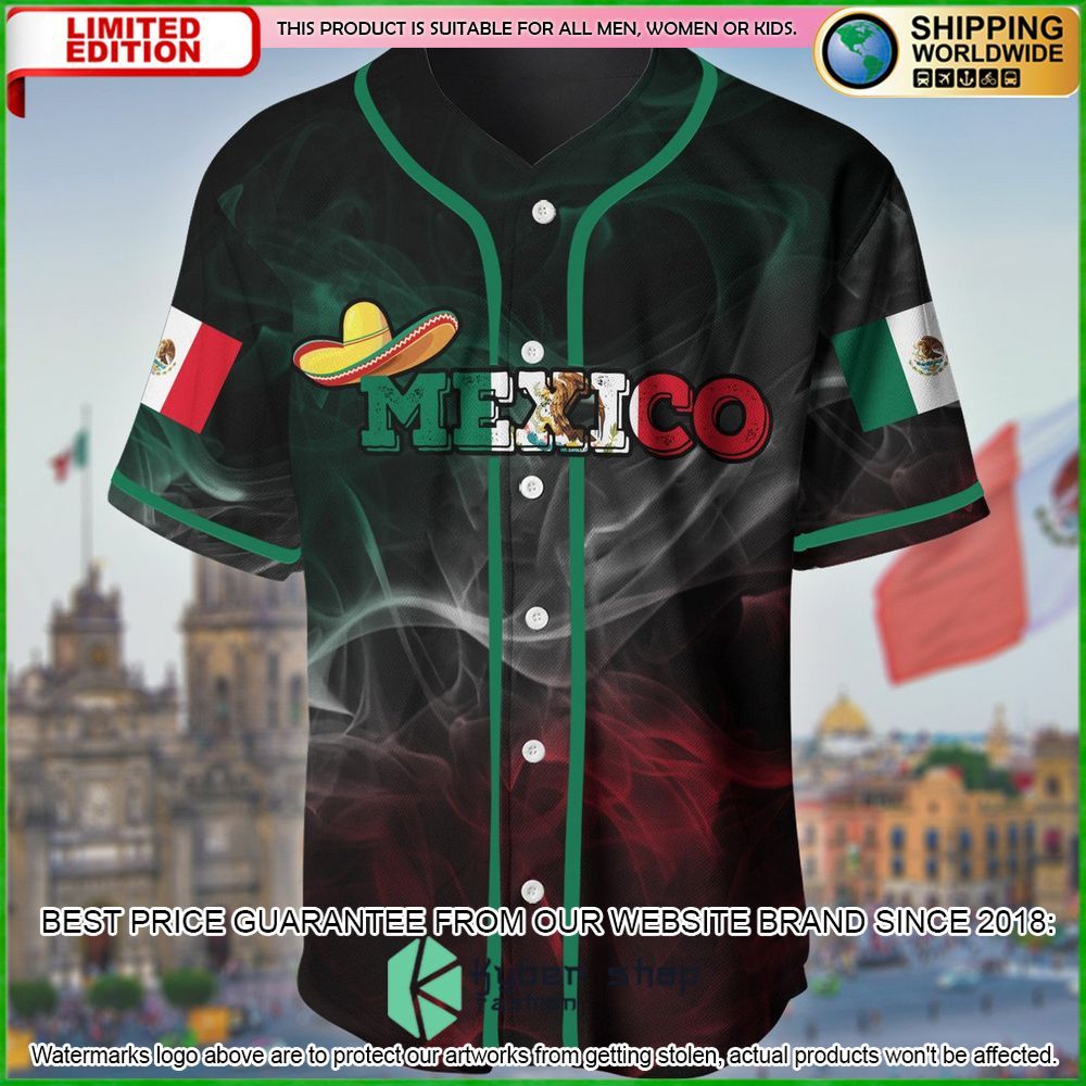 mexico flag custom name baseball jersey limited edition 8j8by