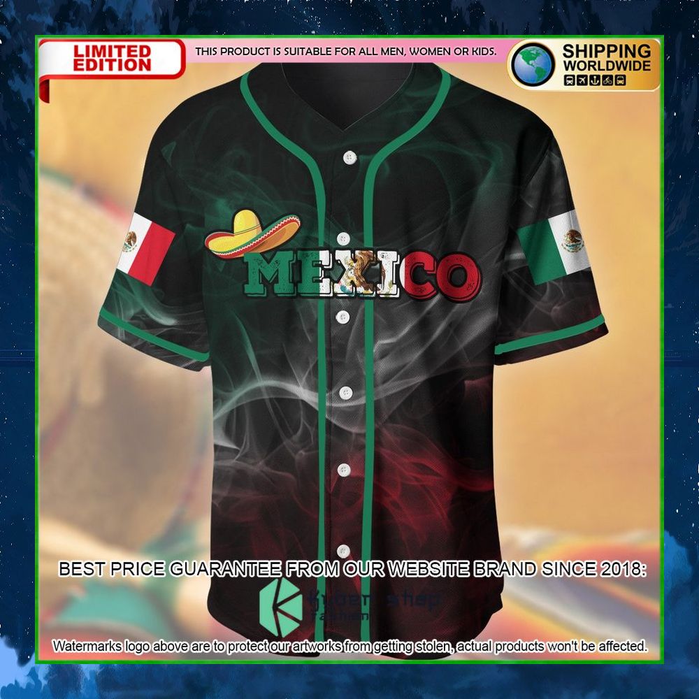 mexico flag custom name baseball jersey limited edition d6cr0