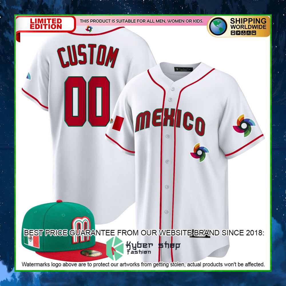 mexico personalized baseball jersey limited edition hrwfk