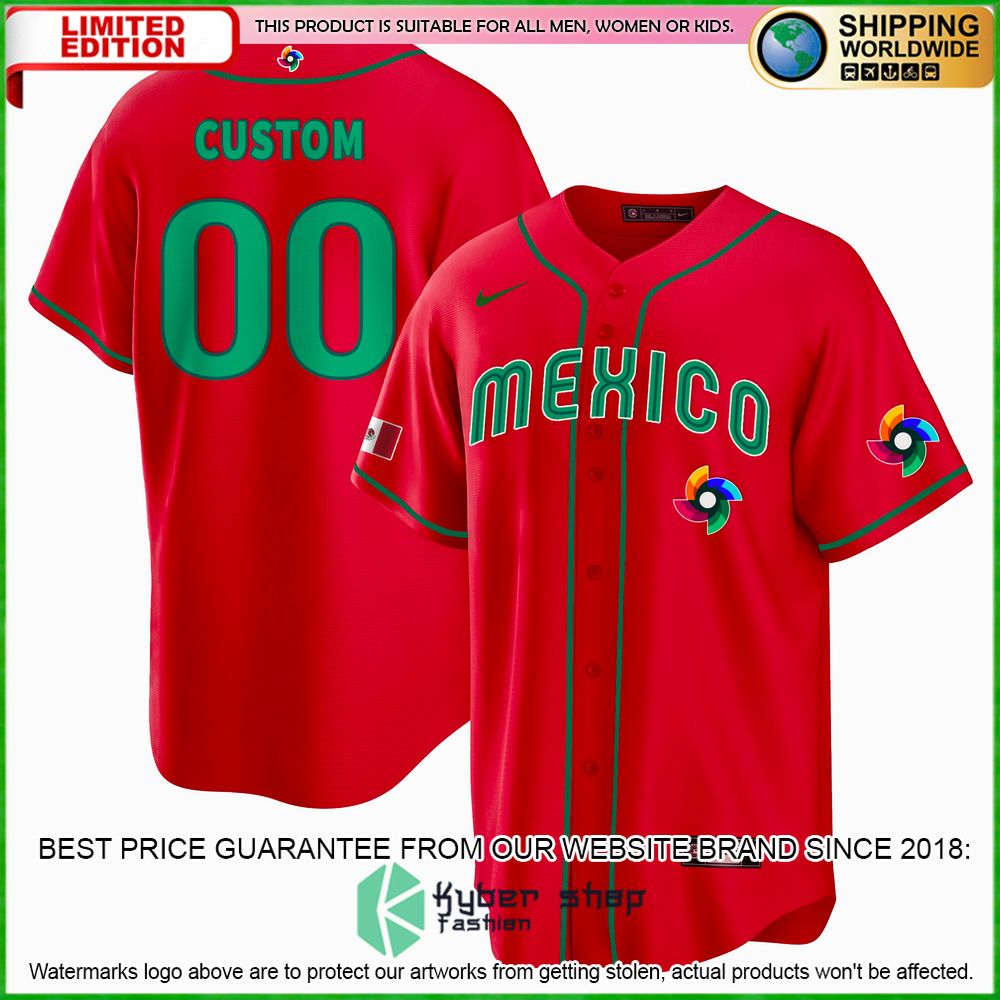 mexico personalized baseball jersey limited edition hwgzb