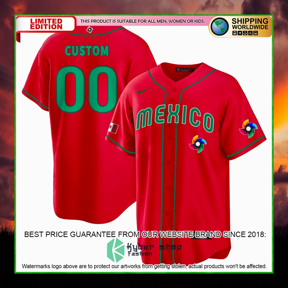 mexico personalized baseball jersey limited edition lvej0