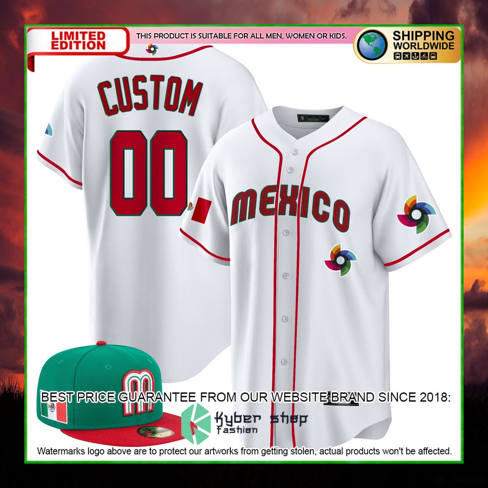 mexico personalized baseball jersey limited edition vqbvp