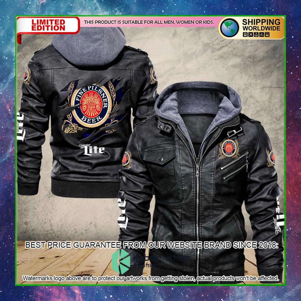 miller lite leather jacket limited edition