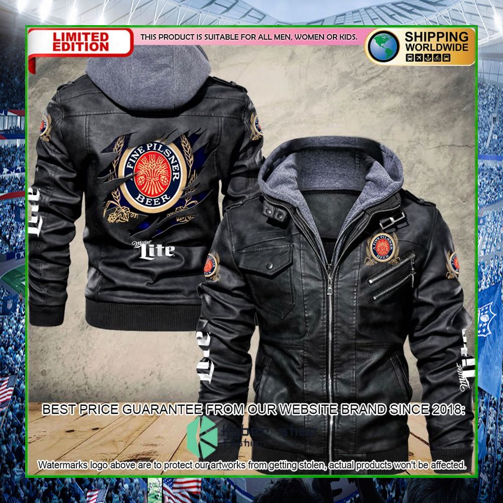 miller lite leather jacket limited edition uk1eu