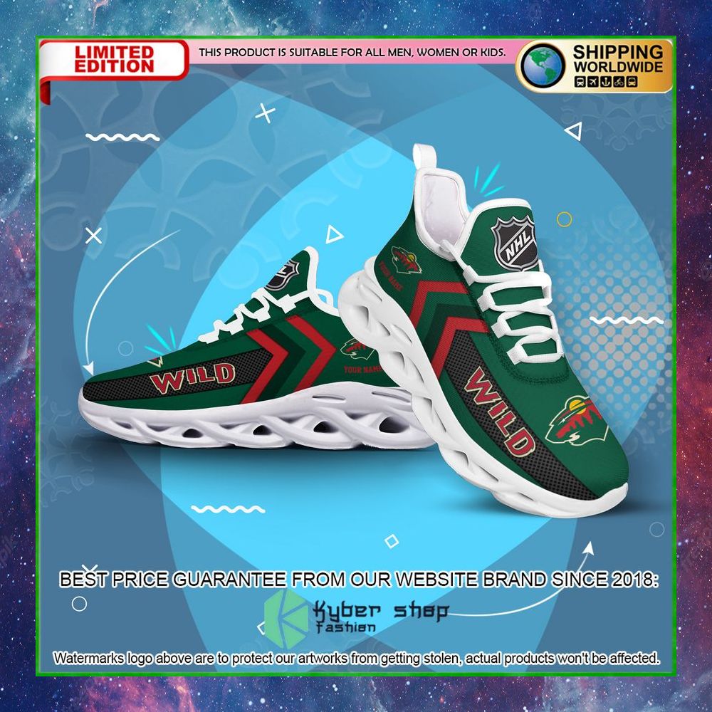 minnesota wild custom name clunky max soul shoes limited edition alnfl