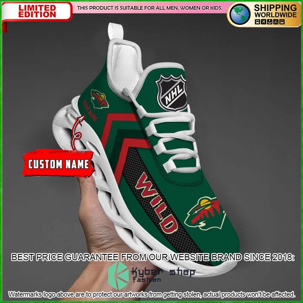 minnesota wild custom name clunky max soul shoes limited edition dr0rk