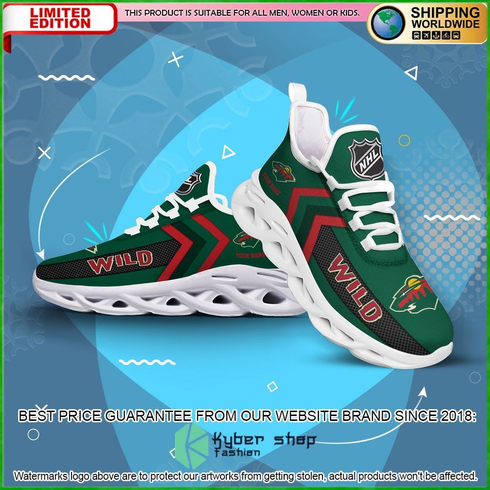 minnesota wild custom name clunky max soul shoes limited edition pmspv