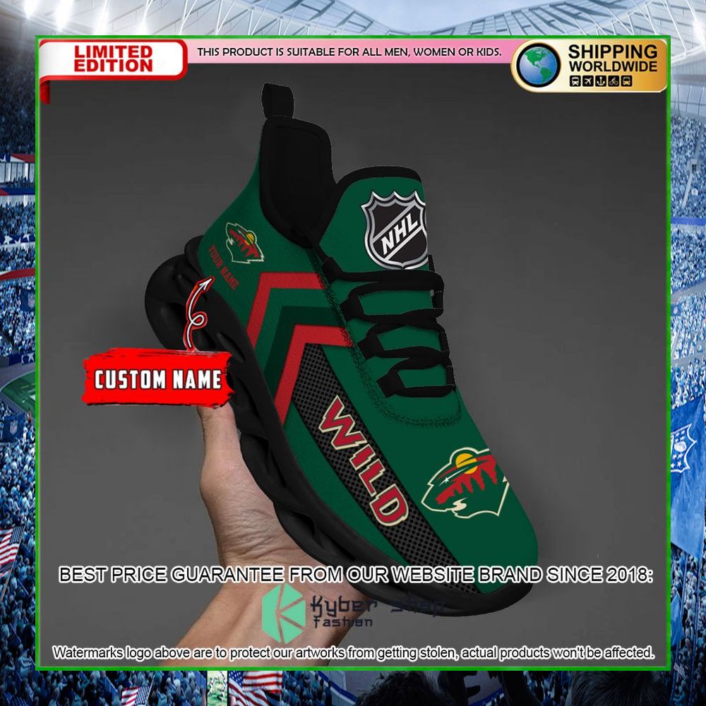 minnesota wild custom name clunky max soul shoes limited edition zgage