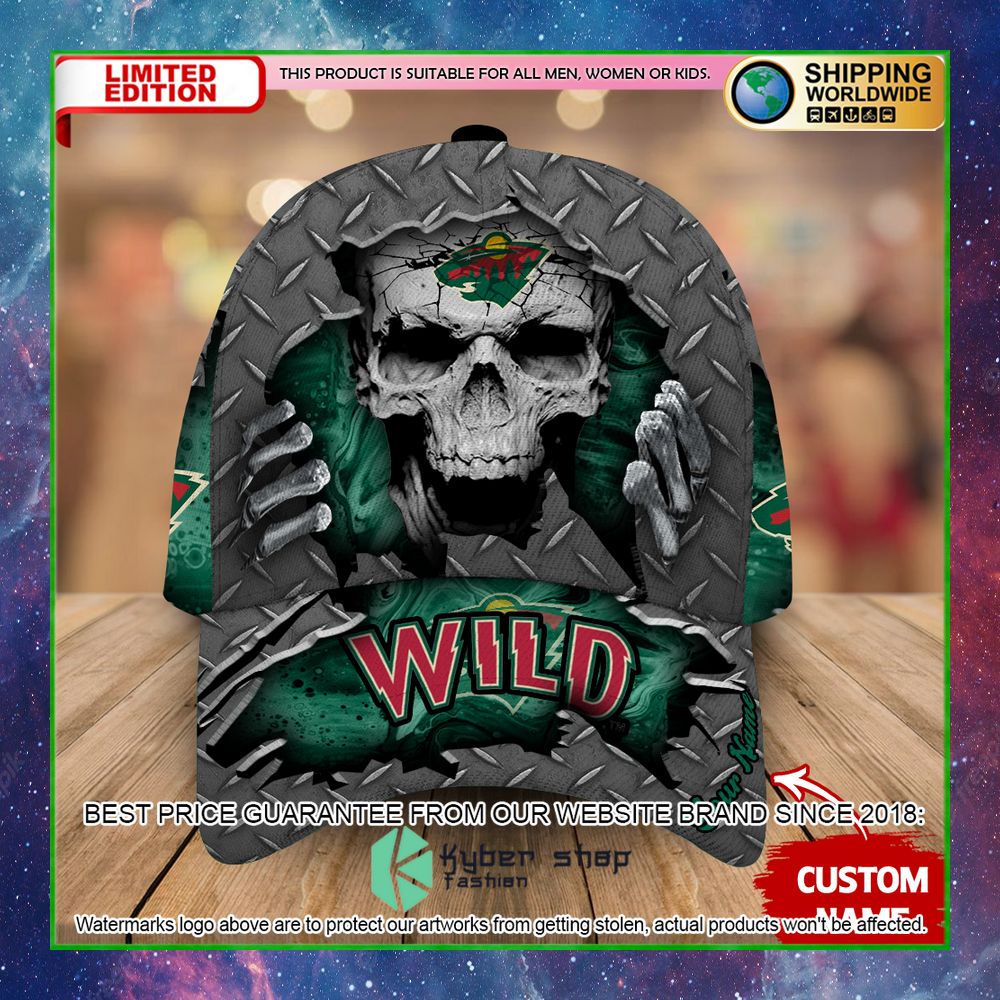 minnesota wild custom name nhl skull cap limited edition 0vkyo