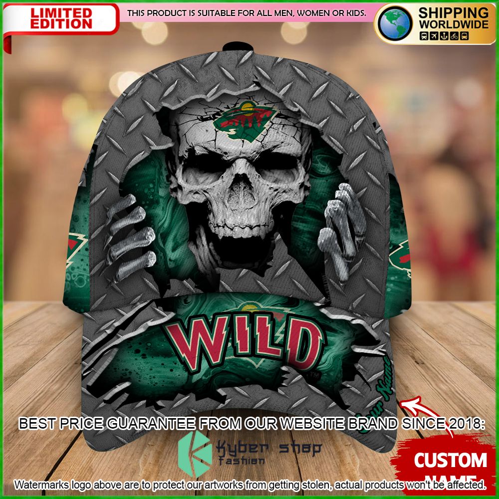 minnesota wild custom name nhl skull cap limited edition 8nuqh