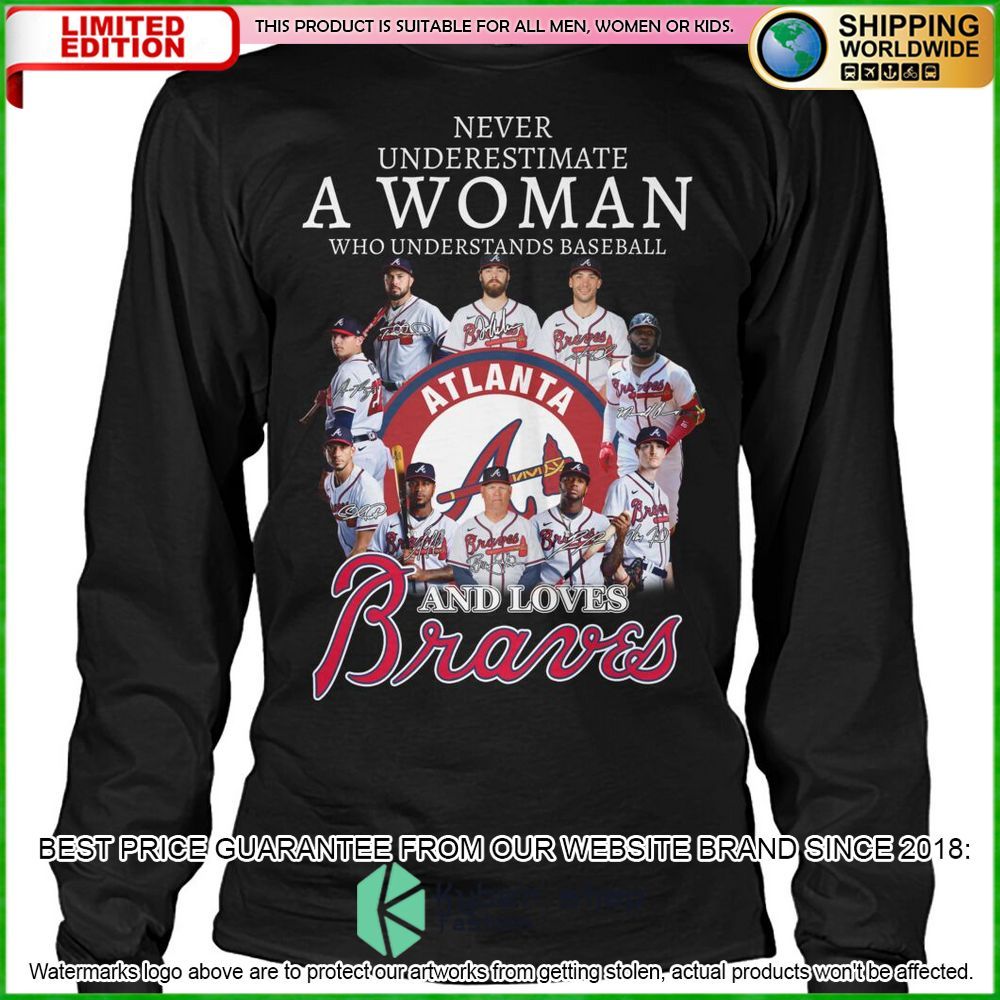 mlb atlanta braves a woman and love braves hoodie shirt limited edition