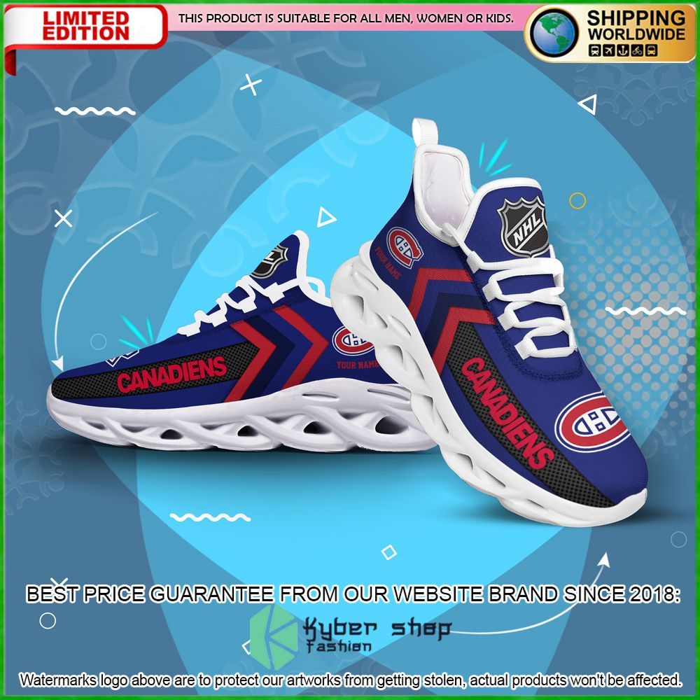 montreal canadiens custom name clunky max soul shoes limited edition rfbs3