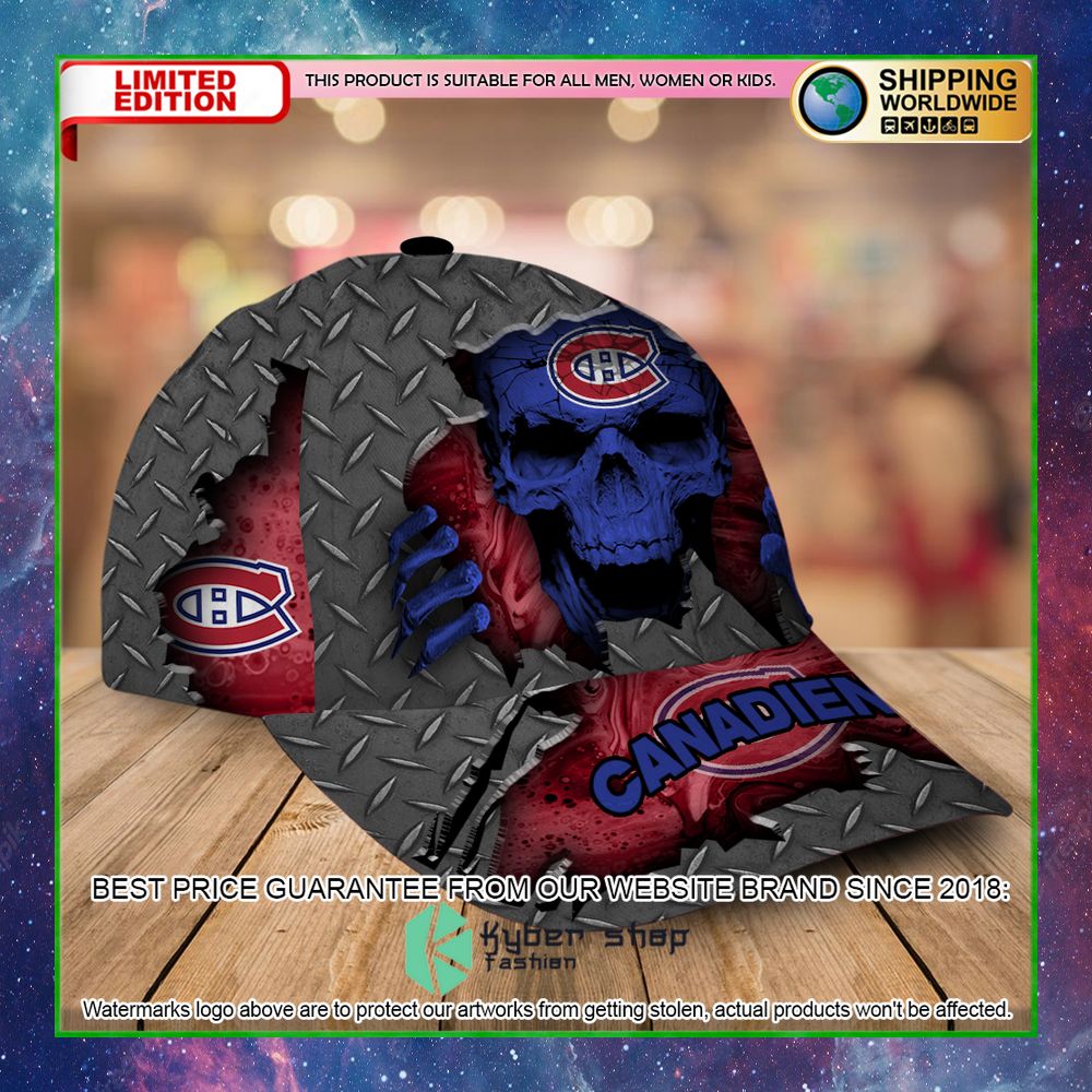 montreal canadiens custom name nhl skull cap limited edition ft33f