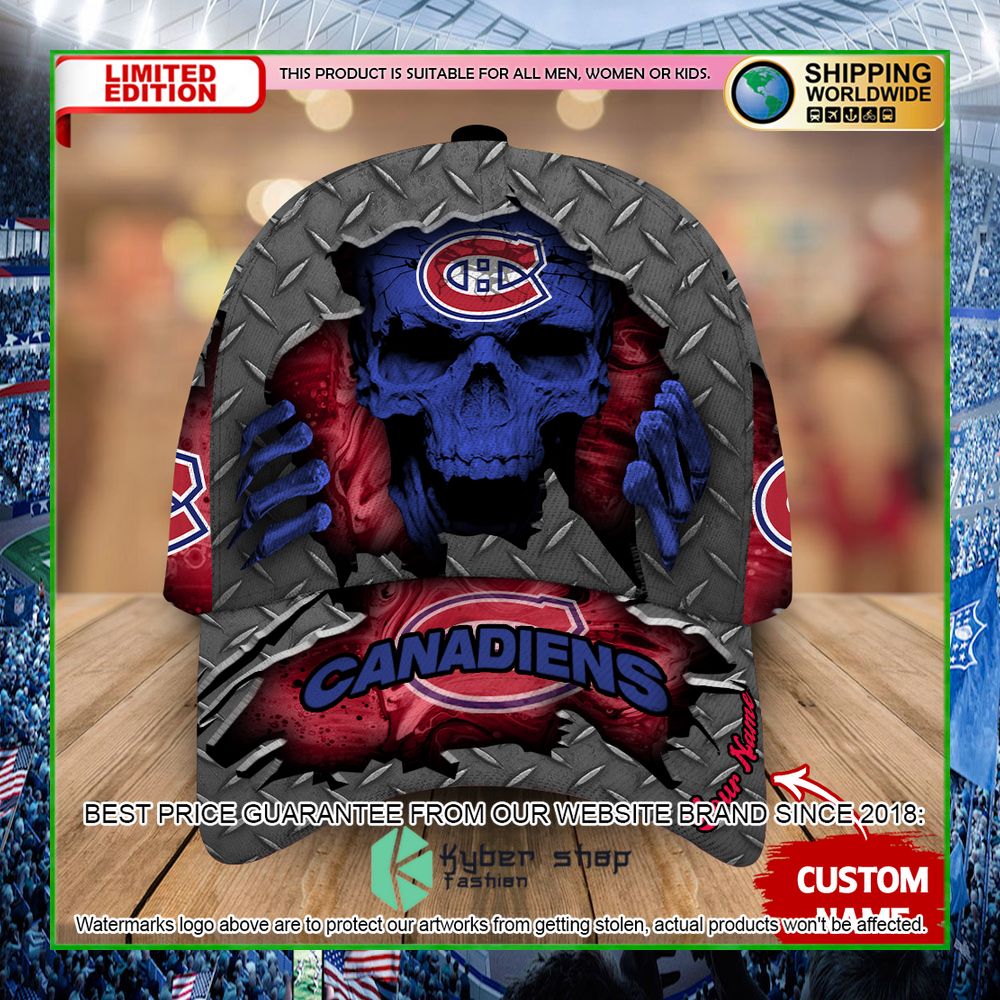 montreal canadiens custom name nhl skull cap limited edition gd7dn