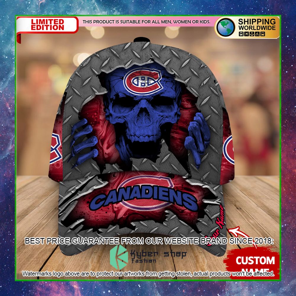 montreal canadiens custom name nhl skull cap limited edition z4if3