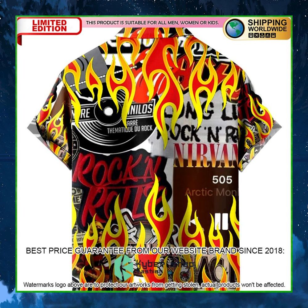 music rock music red flame chill hawaiian shirt limited edition 9wp3c