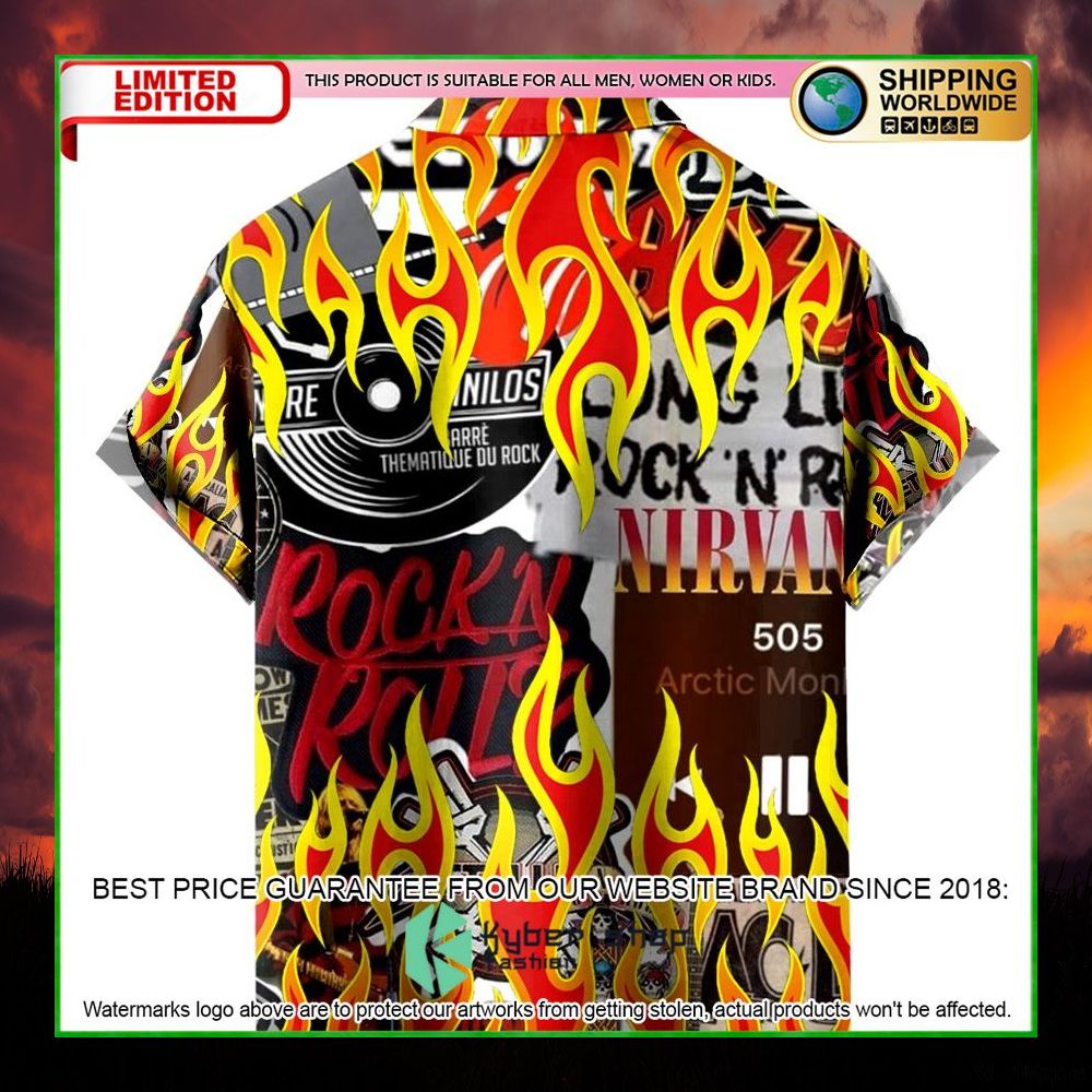 music rock music red flame chill hawaiian shirt limited edition y5ydo