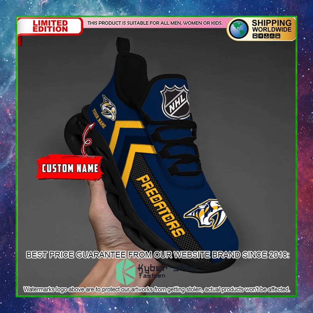 nashville predators custom name clunky max soul shoes limited edition zbyn4