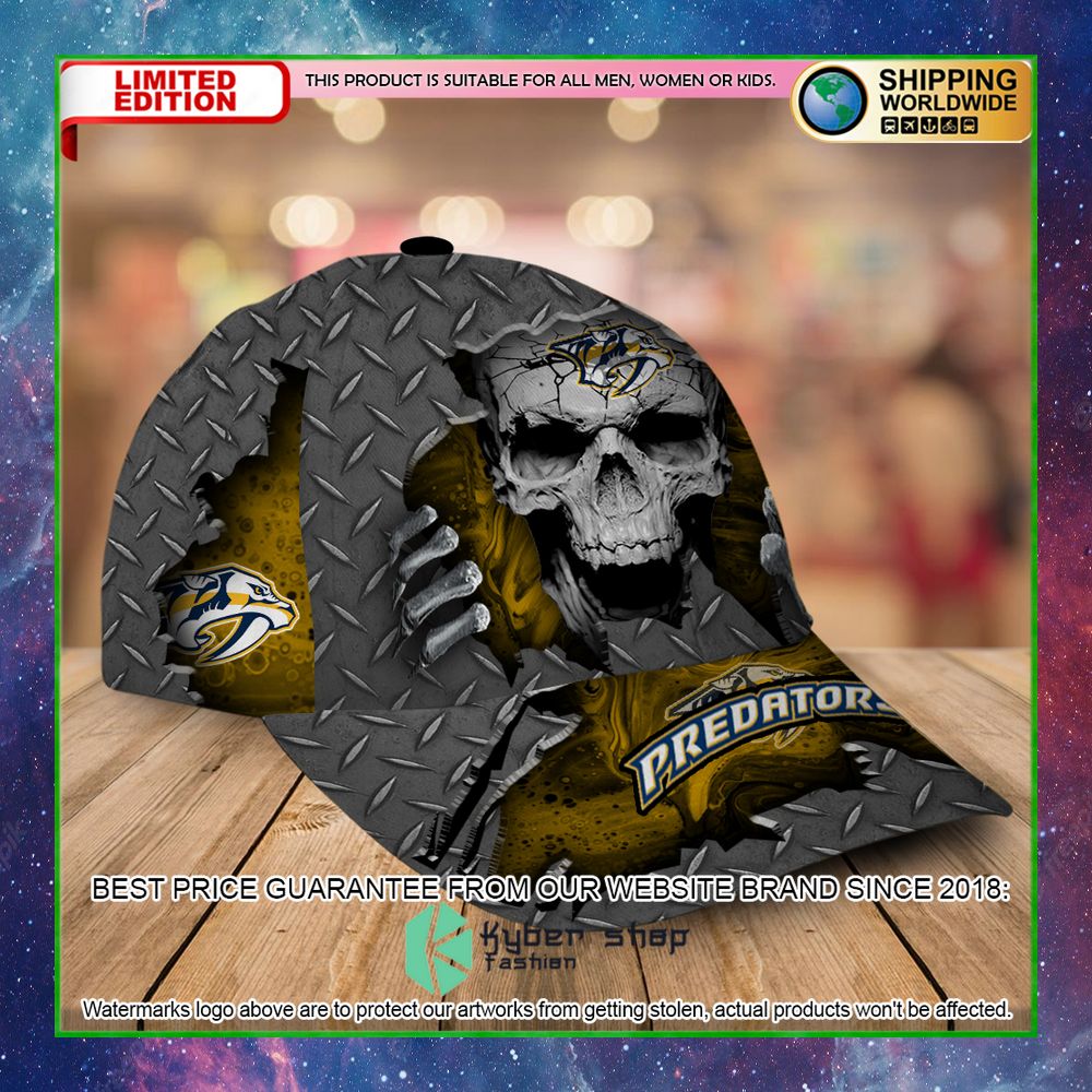 nashville predators custom name nhl skull cap limited edition 1uiyo