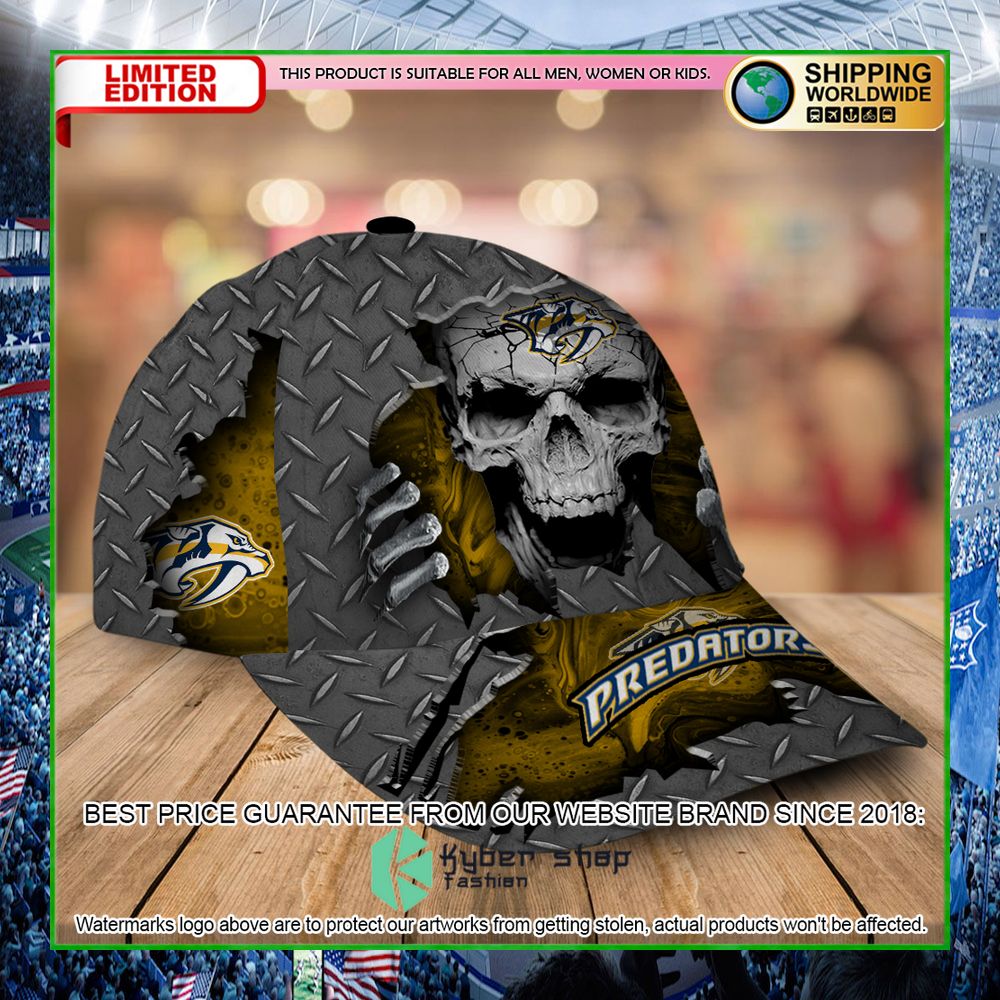 nashville predators custom name nhl skull cap limited edition k2nny