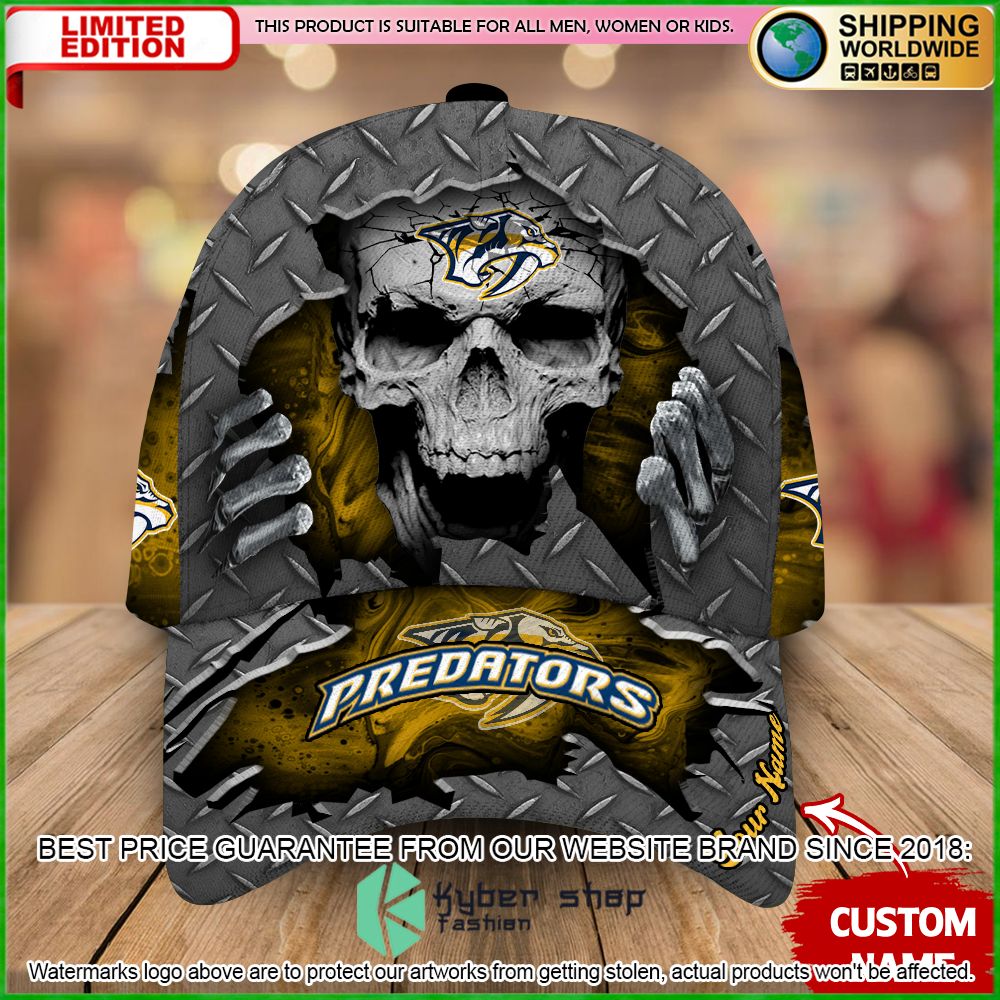 nashville predators custom name nhl skull cap limited edition ygykt