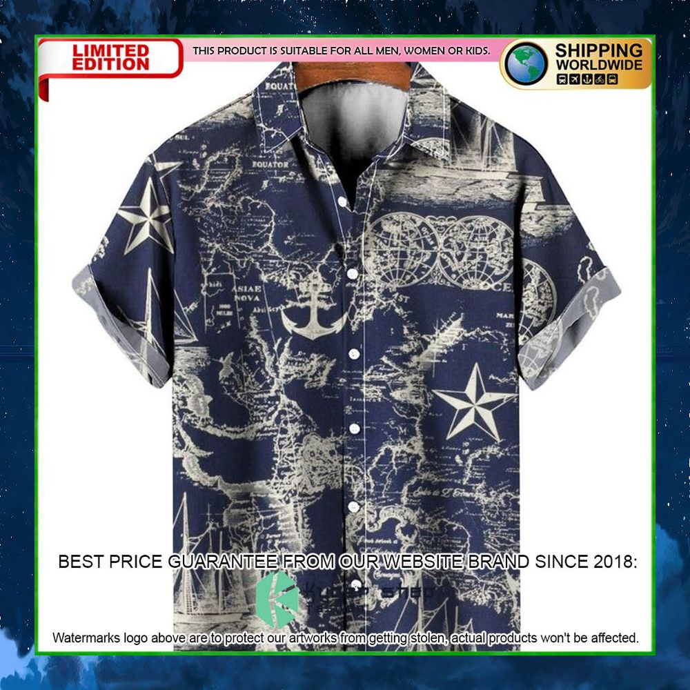 navy items hawaiian shirt limited edition yhuag