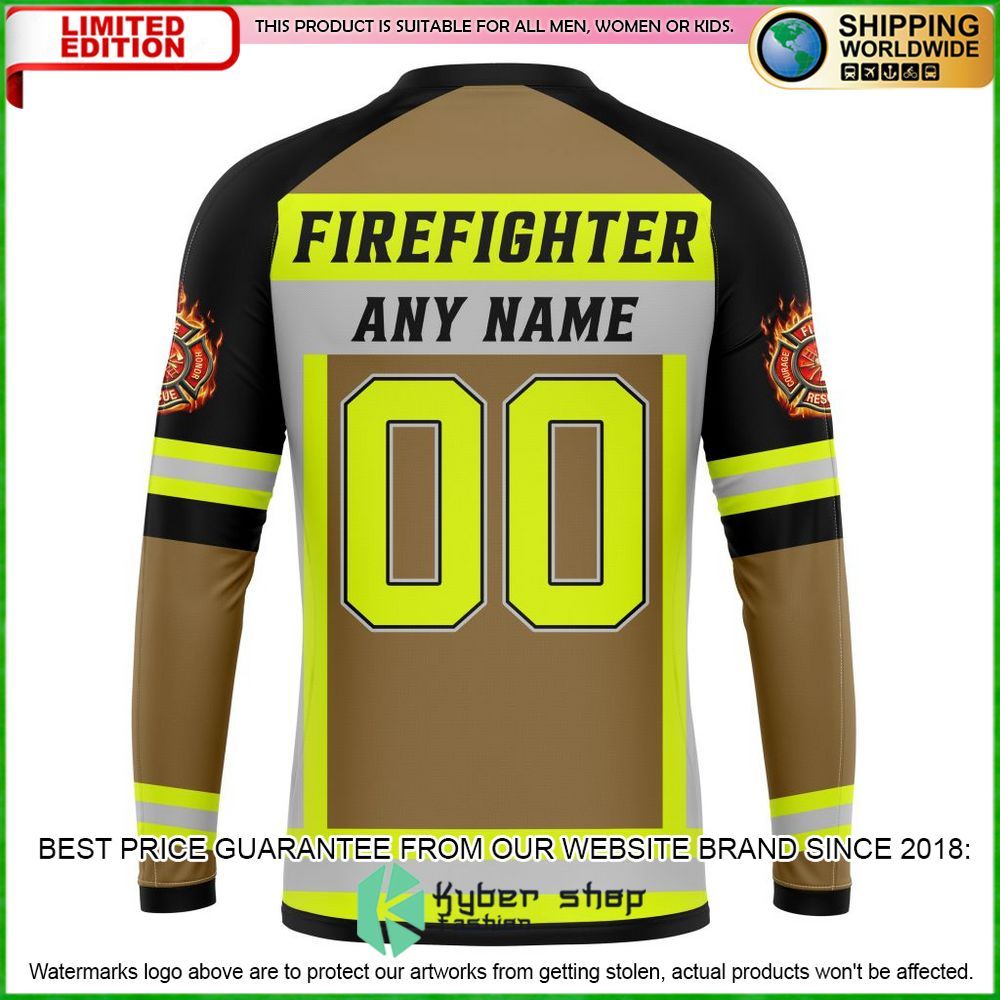 nfl chicago bears firefighter personalized hoodie shirt limited edition
