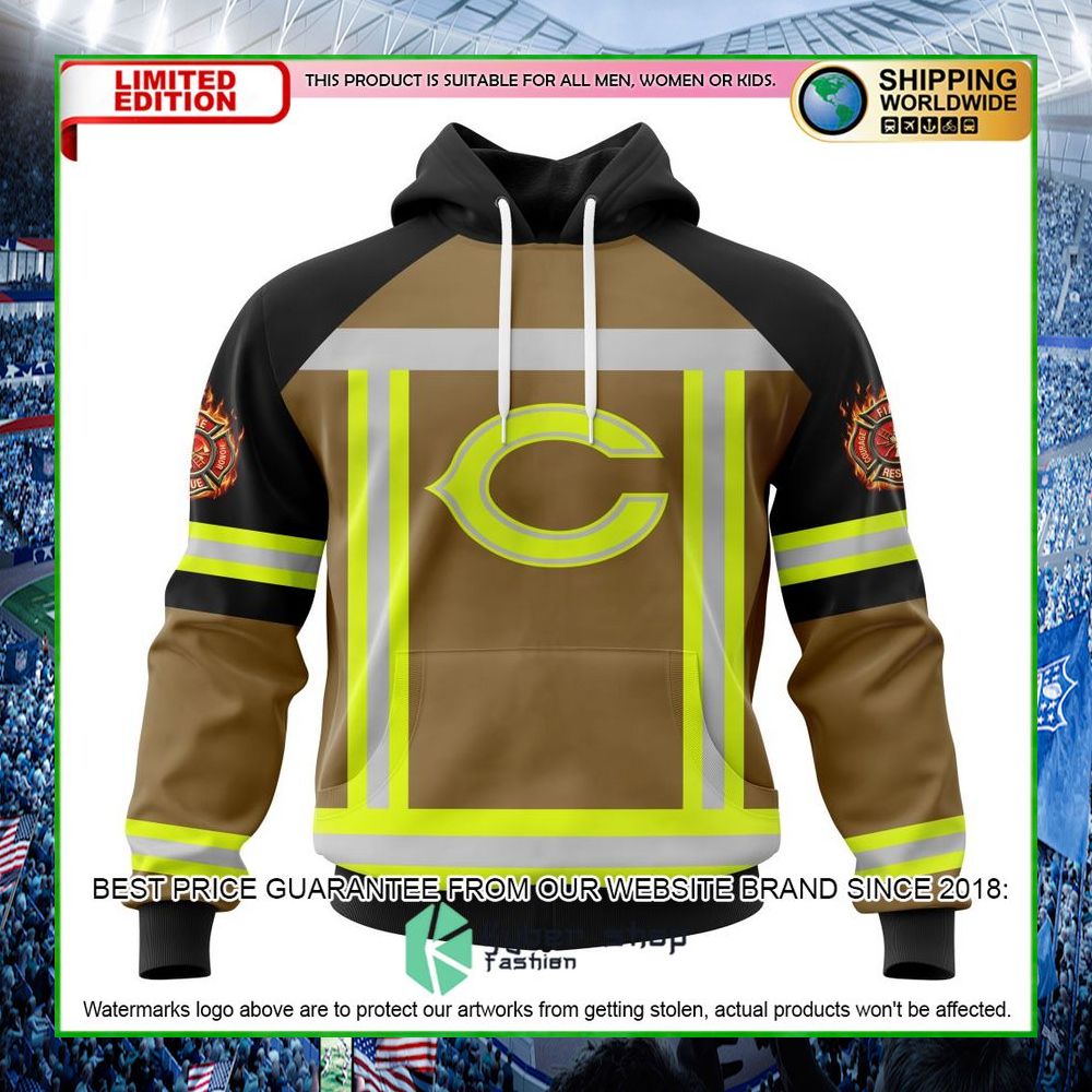 nfl chicago bears firefighter personalized hoodie shirt limited edition knrfs
