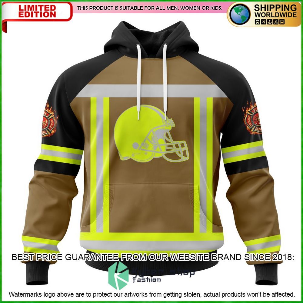 nfl cleveland browns firefighter personalized hoodie shirt limited edition wuwzn