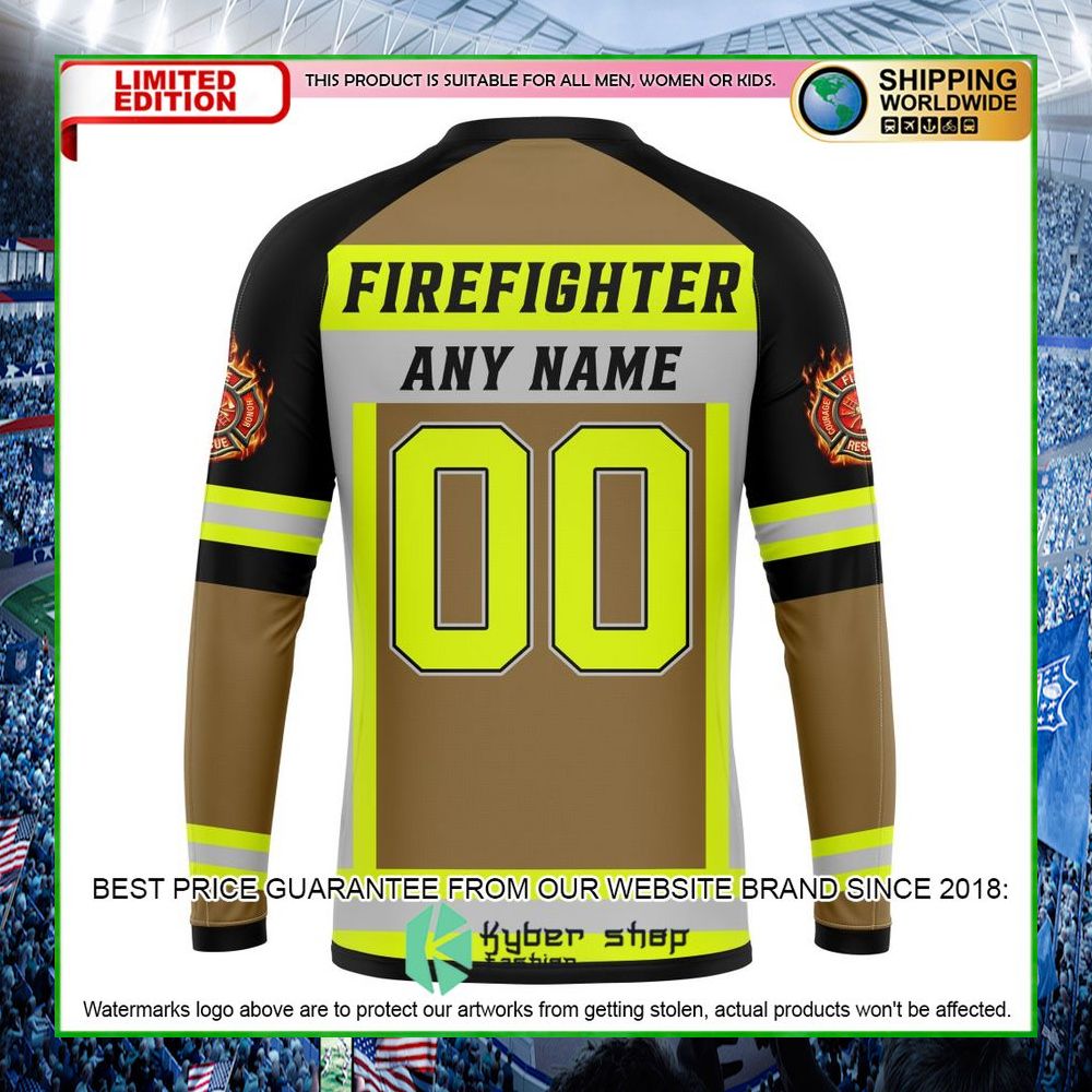 nfl detroit lions firefighter personalized hoodie shirt limited edition