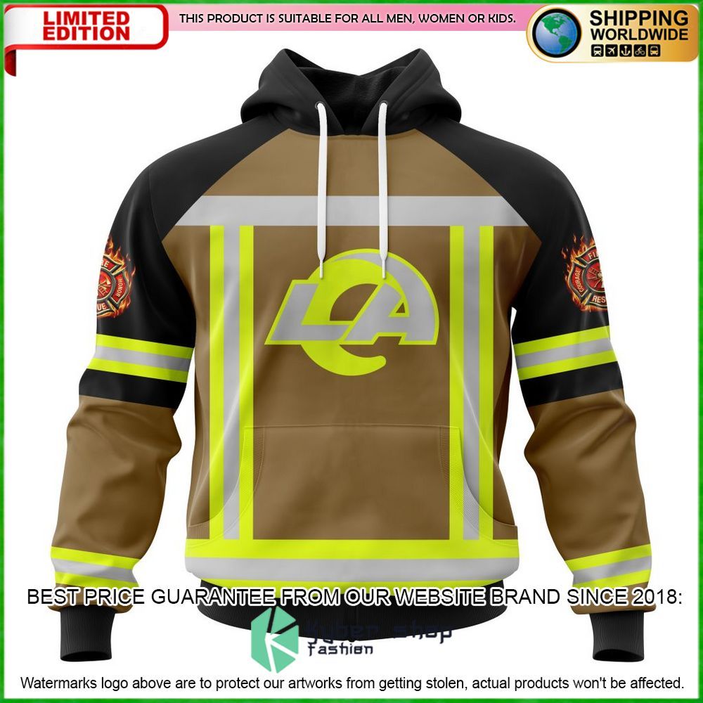 nfl los angeles rams firefighter personalized hoodie shirt limited edition udt6d