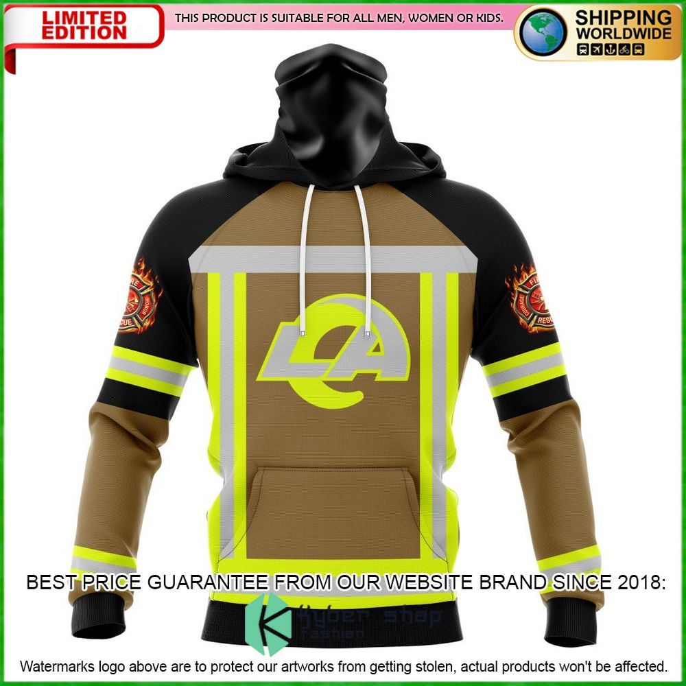 nfl los angeles rams firefighter personalized hoodie shirt limited edition