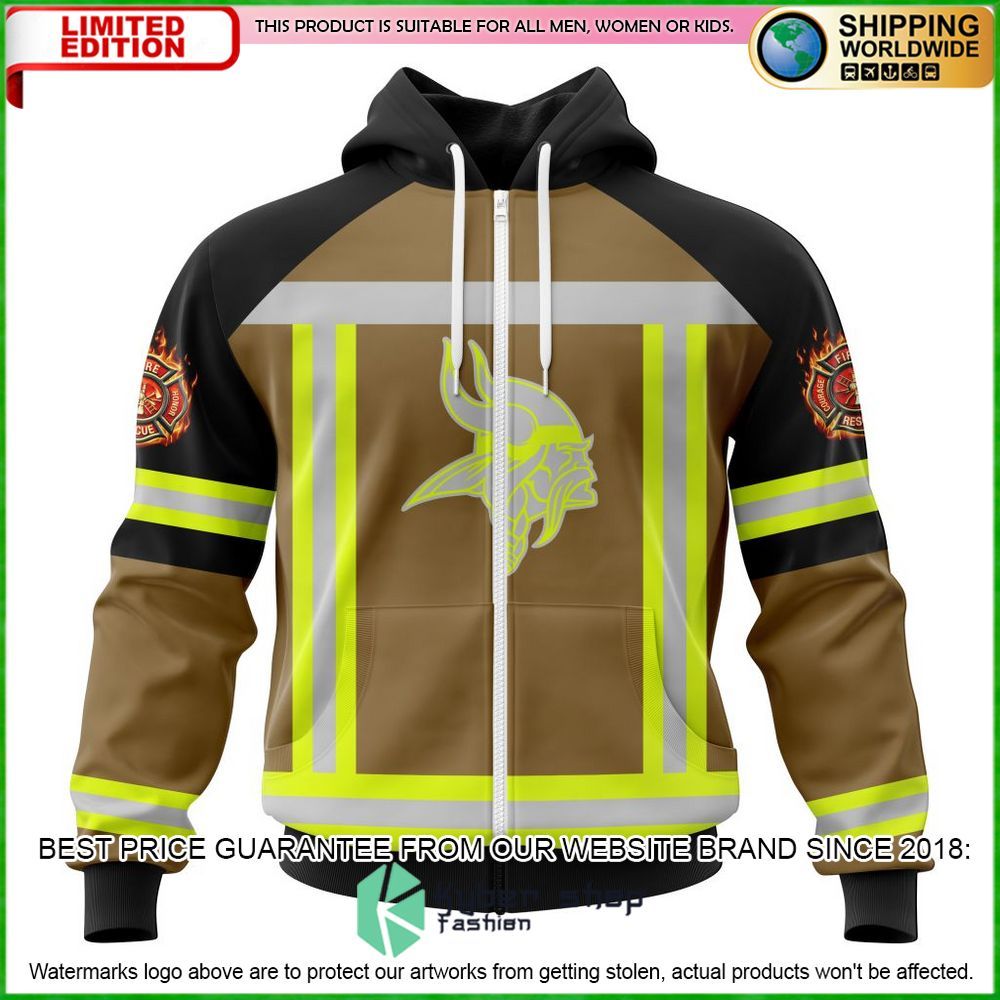 nfl minnesota vikings firefighter personalized hoodie shirt limited edition djqza