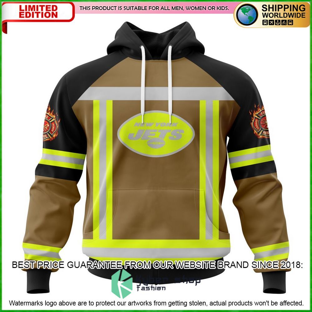 nfl new york jets firefighter personalized hoodie shirt limited edition uu0zl
