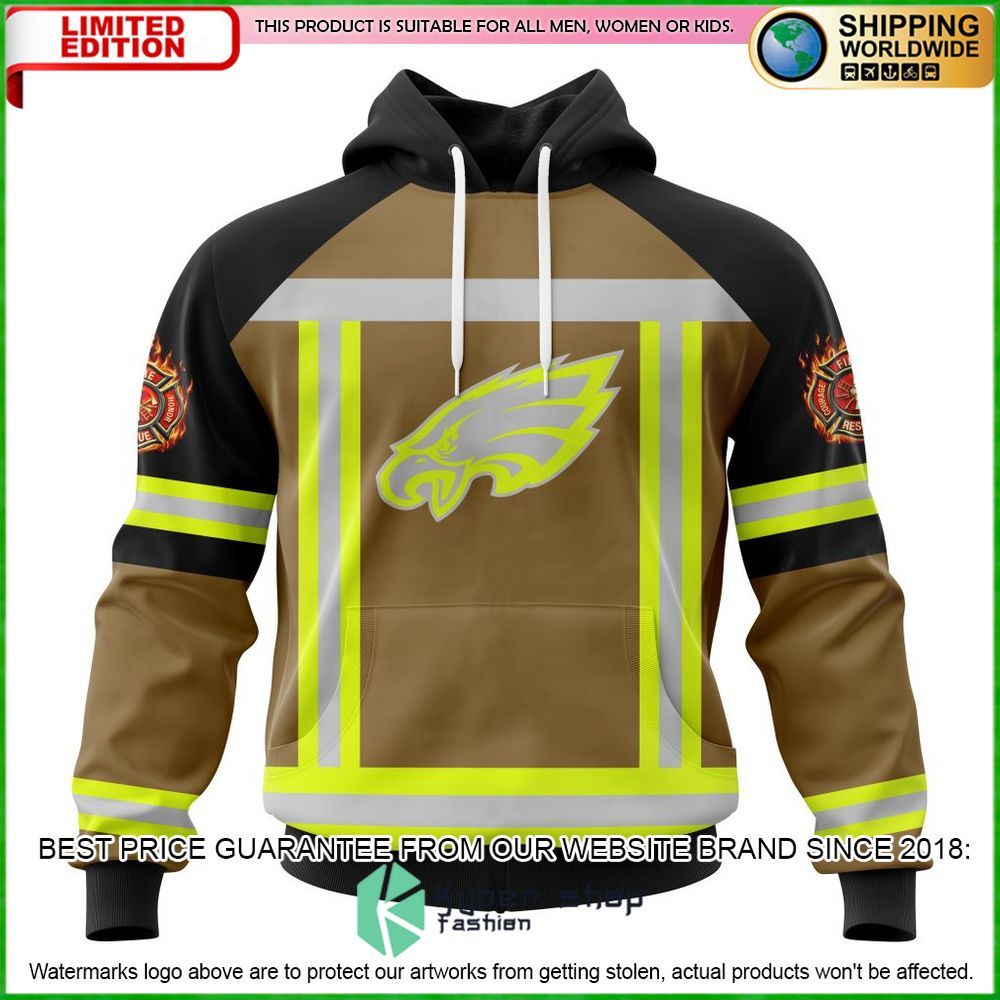 nfl philadelphia eagles firefighter personalized hoodie shirt limited edition