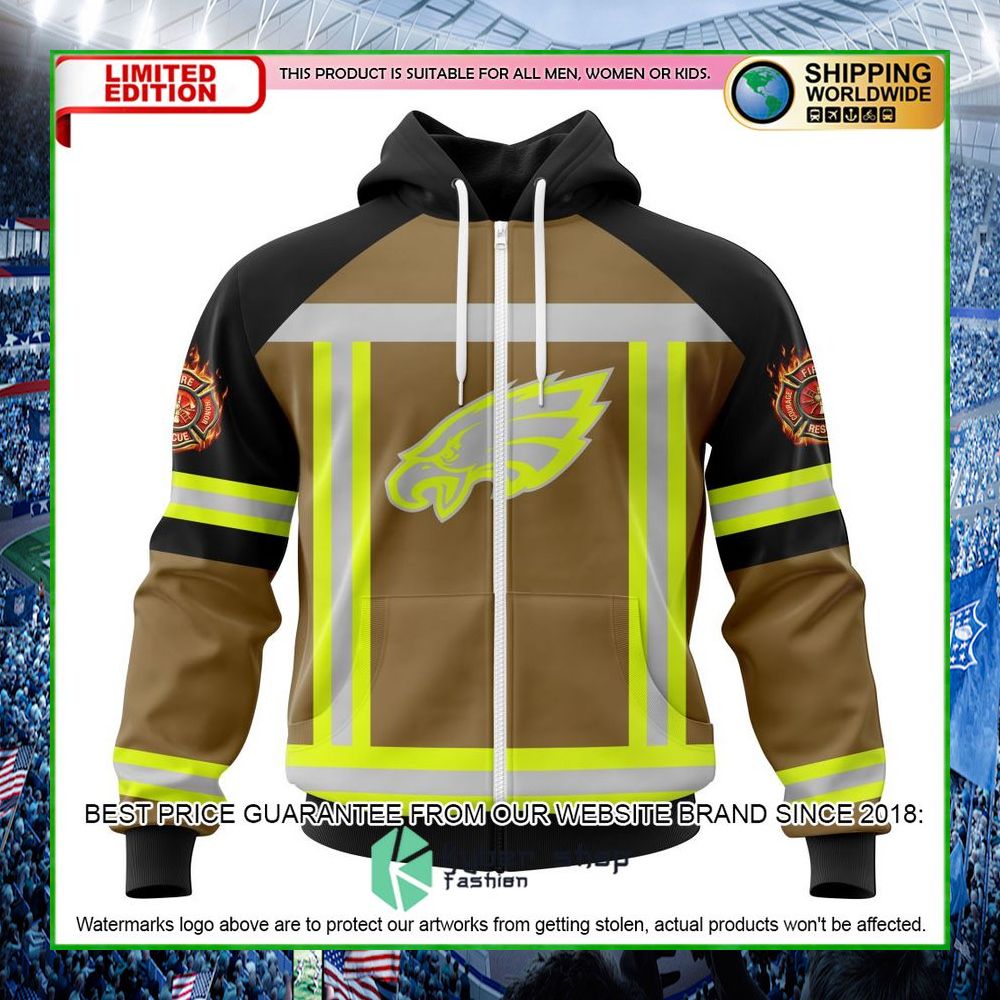 nfl philadelphia eagles firefighter personalized hoodie shirt limited edition oups8