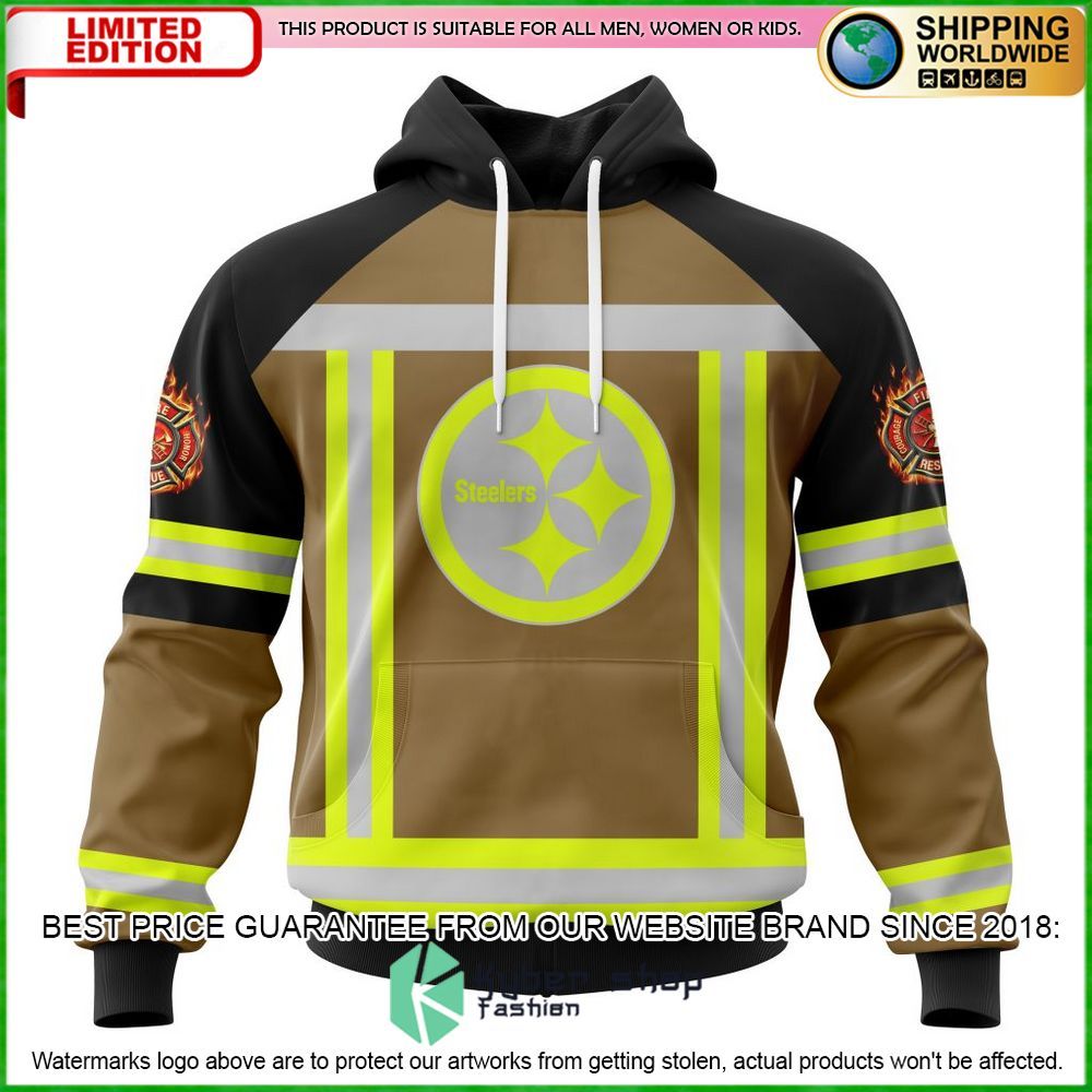 nfl pittsburgh steelers firefighter personalized hoodie shirt limited edition ul70w